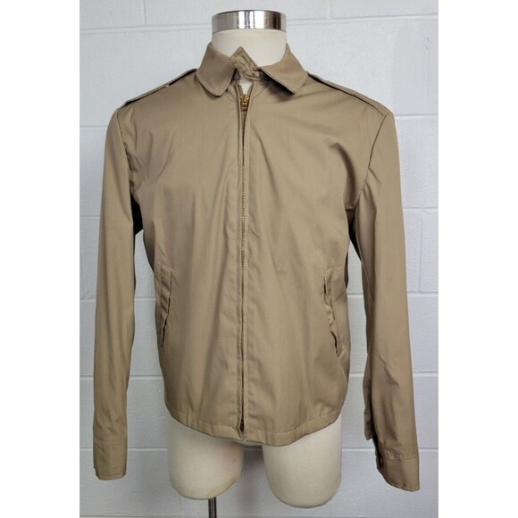 Vintage Creighton Mens Tan Windbreaker Jacket 3729 Sz 42L - Picture 1 of 13